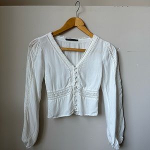 White Button Blouse